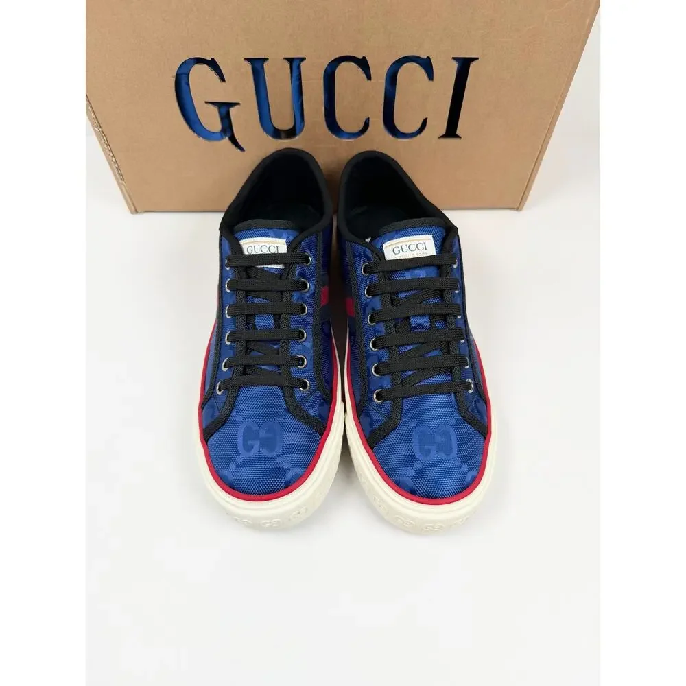 Size 8US - Gucci 1977 Blue Low Top Sneakers NEW